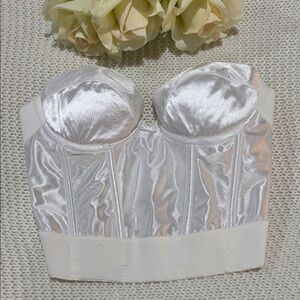 Wonderbra White Satin Bustier